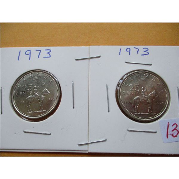 2 - 1973 RCMP CANADA QUARTERS