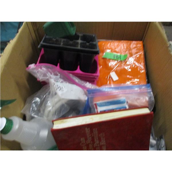 UNCLAIMED STORAGE:  BOX C/W PLANT SUPPLIES & ACCESSORIES