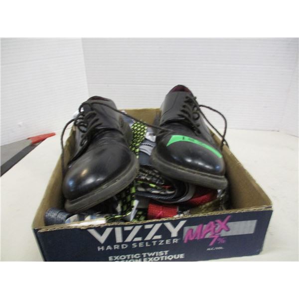 UNCLAIMED STORAGE:  MEN'S OXFORD SHOES (SIZE 10) PLUS TIES
