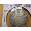 Image 1 : 1919 CANADA KING GEORGE V SILVER HALF DOLLAR