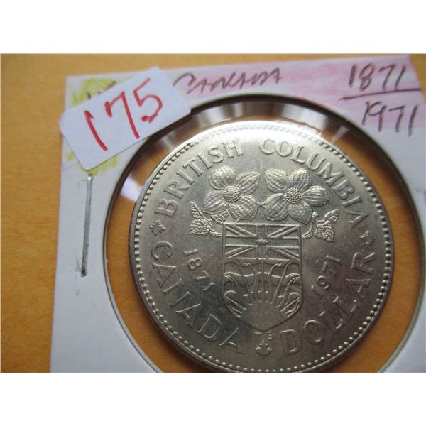 1971 BRITISH COLUMBIA CANADA DOLLAR