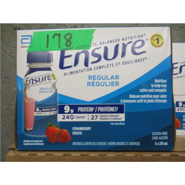 REGULAR STRAWBERRY ENSURE DRINK (6 BOTTLES X 235 ML)