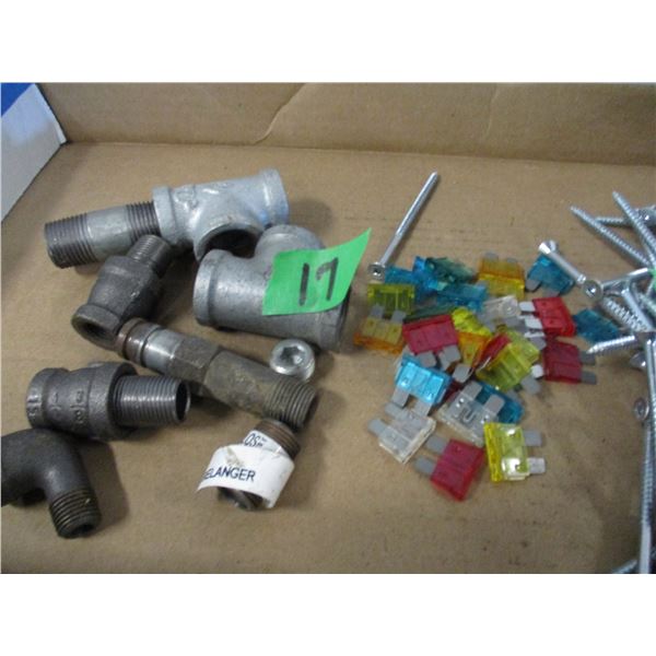 PIPE, FUSES, 3" WOOD SCREWS