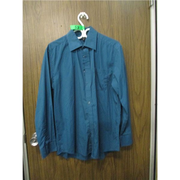 BLUE LONG SLEEVE SHIRT (SIZE 15.5)
