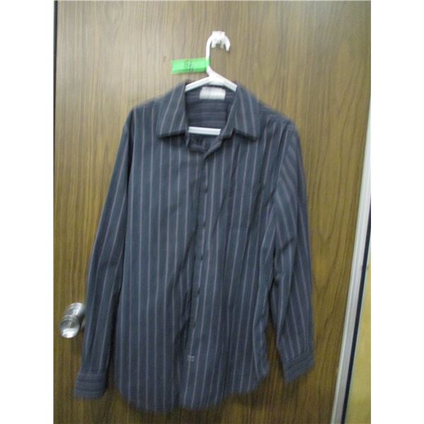 PINK STRIPED LONG SLEEVE SHIRT (SIZE 15.5?)