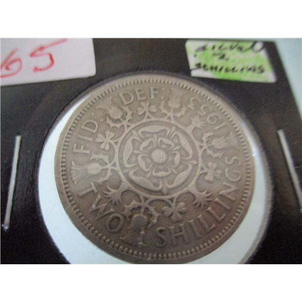 1953 SILVER TWO SCHILLINGS