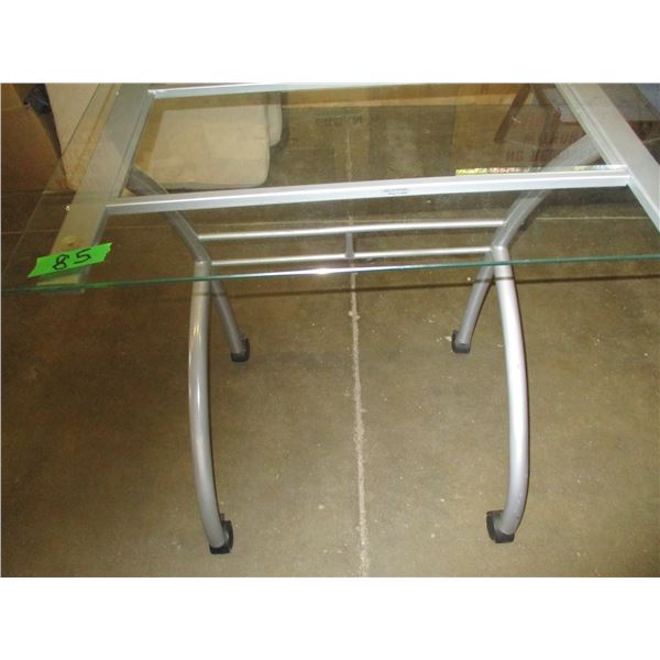 GLASS COMPUTER TABLE