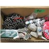 Image 1 : BOX C/W SCOTCH WELD, CHAINS, OFFICE SUPPLIES, ETC