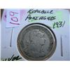 Image 1 : 1931 REPUBLIC OF PORTUGUESE SILVER 50 CENTAVOS