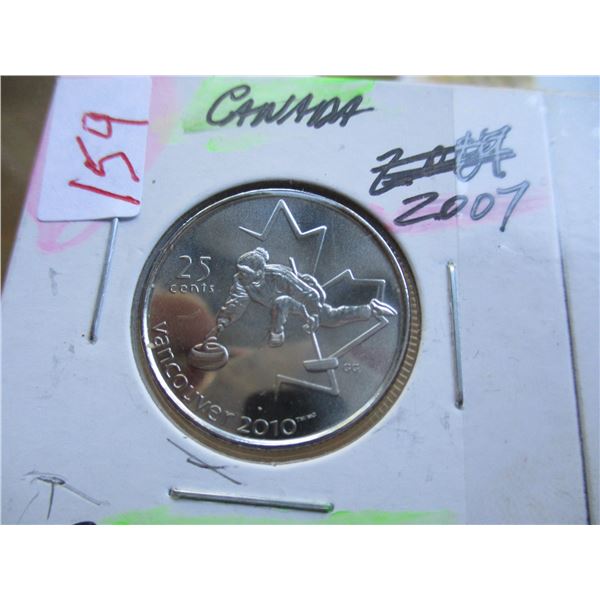 2007 CANADA PROOF CURLING WHEEL CHAIR QUARTER SET