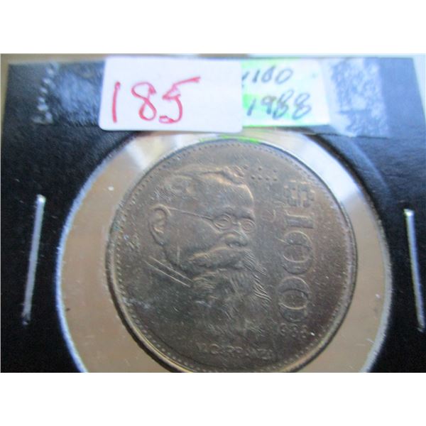 1988 AU MEXICO $100 DOLLAR COIN