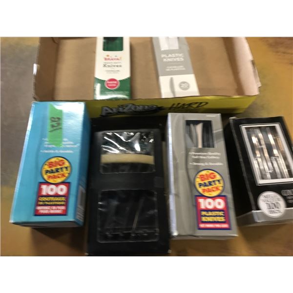 FLAT C/W PLASTIC CUTLERY