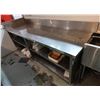 Image 1 : Metal Work Table w/ Backsplash & Undershelves 96" x 28" x 35"H (contents not included)