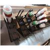 Image 1 : Qty 4 Black Peg Racks w/ Misc Disposable Cups & Lids, etc