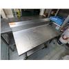 Image 2 : Rolling Metal Work Table w/ Backsplash & Undershelf 35" x  16" x 36"H