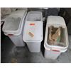 Image 1 : Qty 3 Rubbermaid White Food Storage Bins & Multiple Square Bins w/ Lids