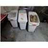 Image 3 : Qty 3 Rubbermaid White Food Storage Bins & Multiple Square Bins w/ Lids