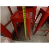 Image 8 : Qty 12 Red Metal Counter Height Stools 12" x 12" x 30"H