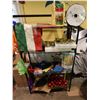 Image 1 : Metal Warehouse Shelving Unit & Contents: Wondershop LED Light Roll, Mason Jars, Décor, Ornaments, e