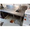 Image 2 : Metal Single Basin Sink w/ Drainboard 63" x 30" x 41"H