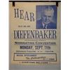 Image 1 : Vintage John Diefenbaker Nominating Convention Poster. 24"x18".