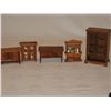 Image 1 : Lot of Wooden Dollhouse Furniture - One Piece Damaged