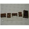 Image 2 : Lot of Wooden Dollhouse Furniture - One Piece Damaged