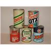 Image 1 : Assorted Oil Tins (Castrol, Quaker State, Co-op, Gulf)