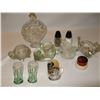 Image 1 : Lot of Glassware - Coca Cola Shot Glasses, Avon Candle Holder, Sun Bottle, S&P Shakers