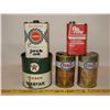 Image 1 : Vintage Oil Tins (Texaco, Esso, Permatex, Flo-Rite)
