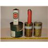 Image 2 : Vintage Oil Tins (Texaco, Esso, Permatex, Flo-Rite)