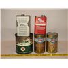 Image 3 : Vintage Oil Tins (Texaco, Esso, Permatex, Flo-Rite)