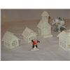 Image 2 : Thread Crochet Christmas Village. Church is a Music Box & Plays Winter Wonderland.