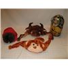 Image 1 : Lot of Hats (bull, monkey, beaver, cerveza) & Halloween Tin