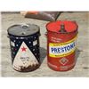 Image 1 : North Star Oil & Prestone 5 Gallon Tins