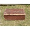 Image 1 : Vintage Ox Blood Red Carpenter's Tool Chest. Great Patina. Measures 35" long x 19" wide x 12" tall.