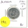Image 1 : Algeria. 1970 – 1973 5 Centimes. BU.