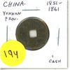 Image 1 : China. Yunnan Province. 1851 – 1861 1 Cash. Fine.