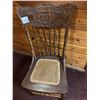 Image 2 : Vintage Oak press Back Chair w/ Cane Seat
