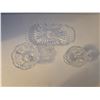 Image 3 : Vintage Crystal Creamer, Sugar Bowl and Tray. Tray Size 9 1/2 inch X 4 3/4 inch.