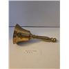 Image 3 : Vintage Solid Brass Handbell. 8 inches tall, 3 3/4 inches across.
