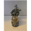 Image 3 : Vintage Silver Resin 7 inch Dragon with Snow Globe containing a Castle.