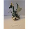 Image 3 : Vintage Winter Dragon on Ice Fantasy Figurine. 6 1/2 inches tall, 5 inches across wing span.