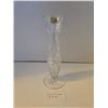 Image 1 : Vintage Crystal Vase with Pinwheel Pattern. 8 inches tall, base 3 inches across