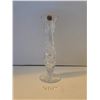 Image 2 : Vintage Crystal Vase with Pinwheel Pattern. 8 inches tall, base 3 inches across