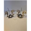 Image 1 : Set of Two Vintage Pewter Moon and Stars Celestial Stands