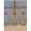 Image 2 : Vintage Set of Four 1960's Carlsberg Beer Red Crown Logo Gold Rimmed Pilsner Glasses.