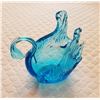 Image 2 : Antique Blue Glass Swan Bowl