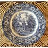 Image 1 : Antique Liberty Blue Collector Plate Staffordshire Ironstone Made in England Independence Hall