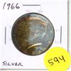 Image 1 : U.S. 1966 Silver John F. Kennedy Half Dollar. MS-63. Nicely Toned.